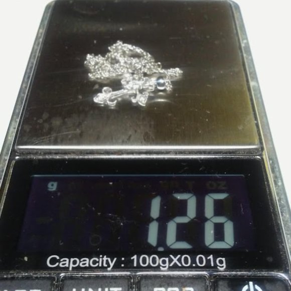 Solid 14k White Gold Genuine Diamonds Filigree Cross Necklace 18" New WOT - Picture 12 of 12